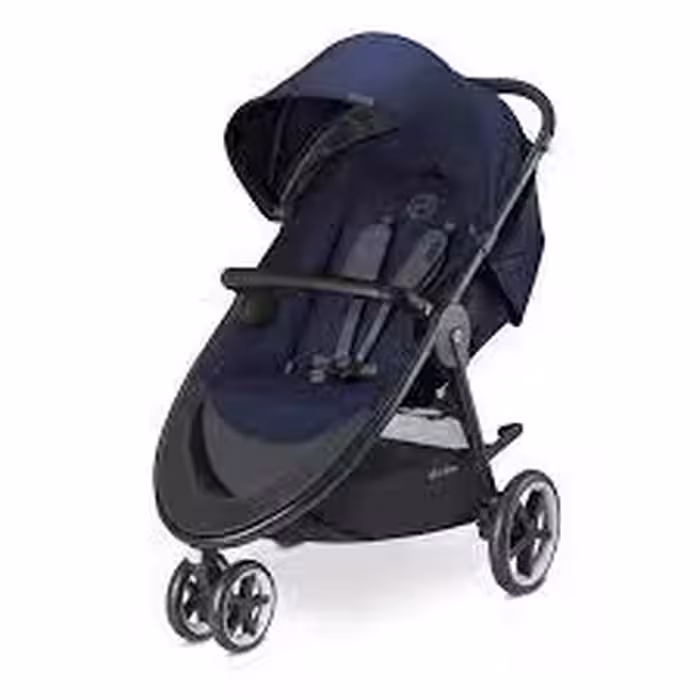 کالسکه کریر سایبکس اجیس 3 چرخ سورمه ای با کریر سایبکس و اداپتور نصب کریر بر روی کالسکه   Cybex Agis M-air3  navy blue