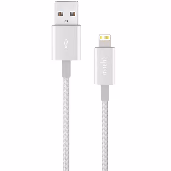 کابل MOSHI موشی LIGHTNING لایتنینگ 1.2 متری مدل Integra Cable Lightning to USB-A نقره ای - Hiapple.ir