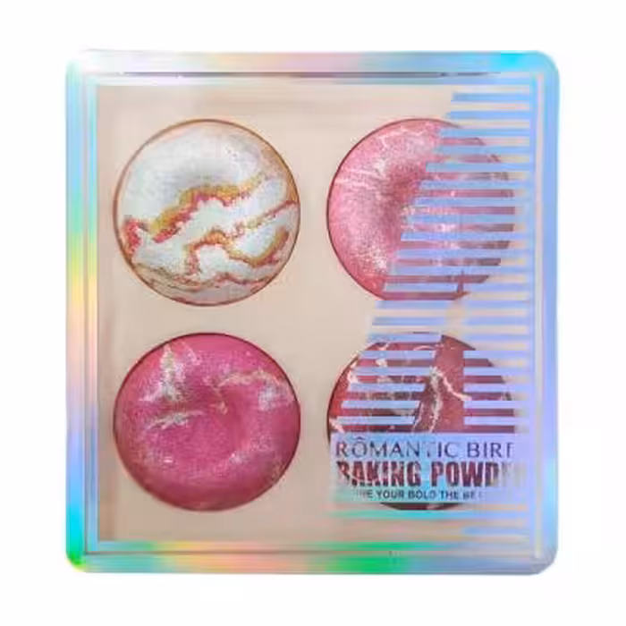 پالت 4 رنگ رژ گونه ابر و بادی رمانتیک برد ROMANTIC BIRD شماره 01