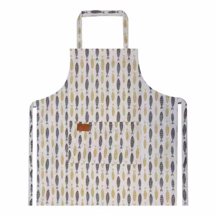 آدونیس پیشبند طرح ماهی مشکی-کرم