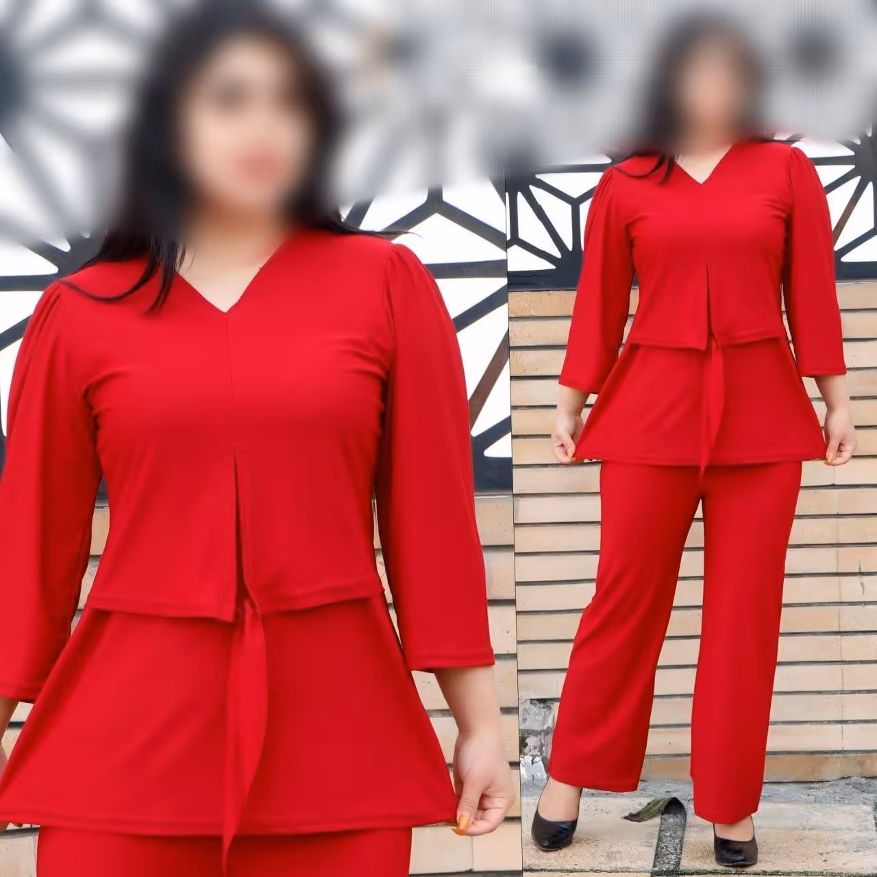 ست شومیز و شلوار جلو گره زنانه