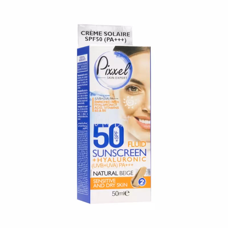 کرم ضد آفتاب SPF50 پوست خشک رنگ بژ طبیعی پیکسل