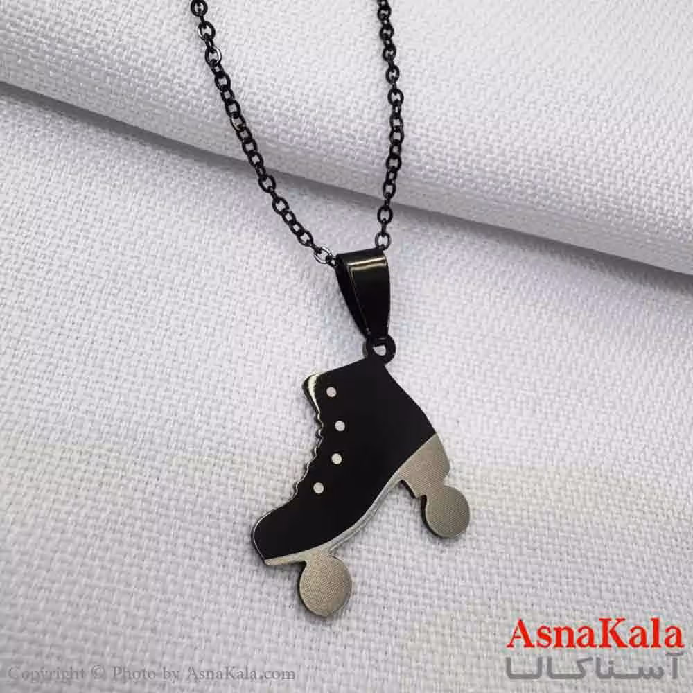 گردنبند استیل طرح کفش اسکیت کد GNB161230W