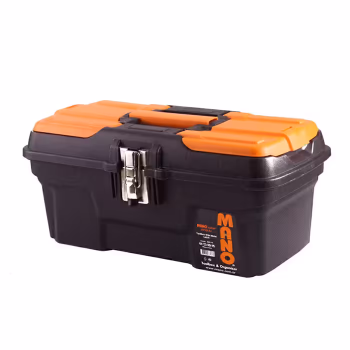 جعبه ابزار 16اینچ قفل فلزی به همراه ارگانایزر کد MG16 مانو