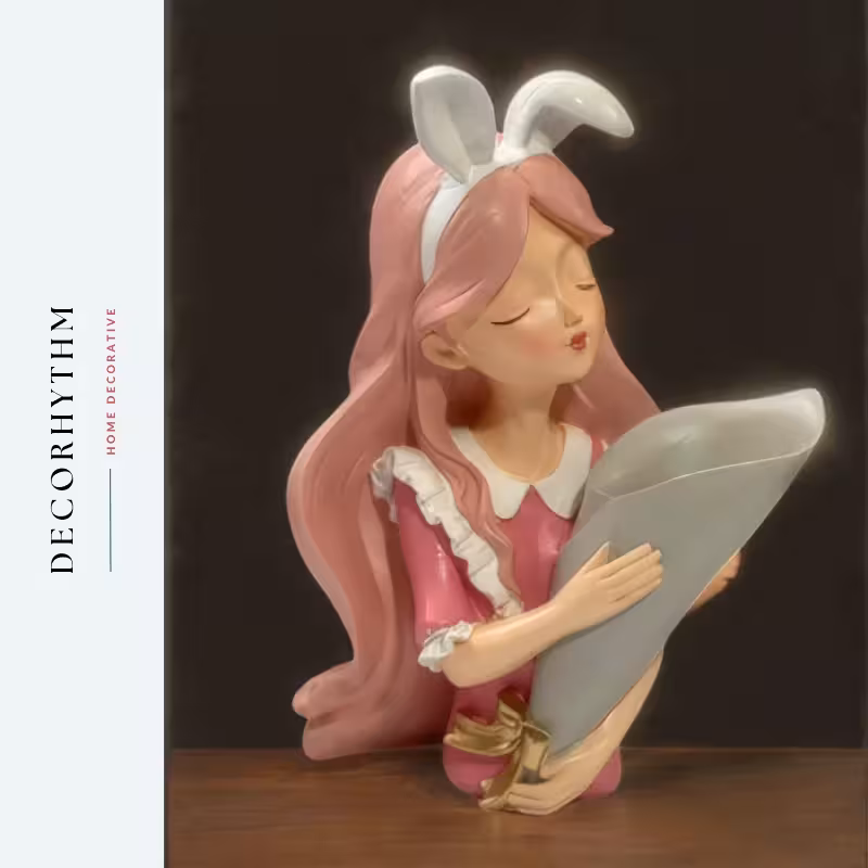 گلدان دکوری نیم تنه مدل دخترک بامزه