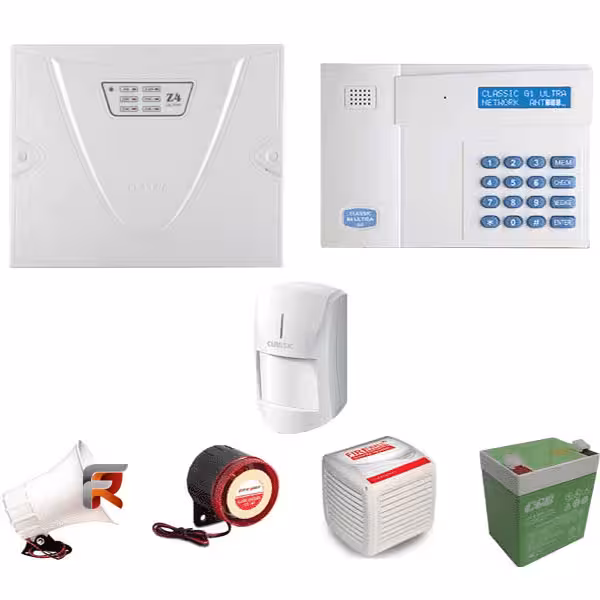 پکیج دزدگیر اماکن کلاسیک Z4-ULTRA Celasic با تلفن کننده سیم کارتی G1-ULTRA آلفا ALPHA