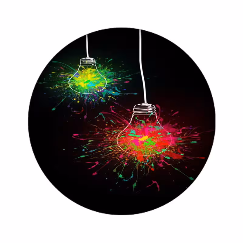 استیکر تزئینی موبایل و تبلت مدل لامپ کد 2815