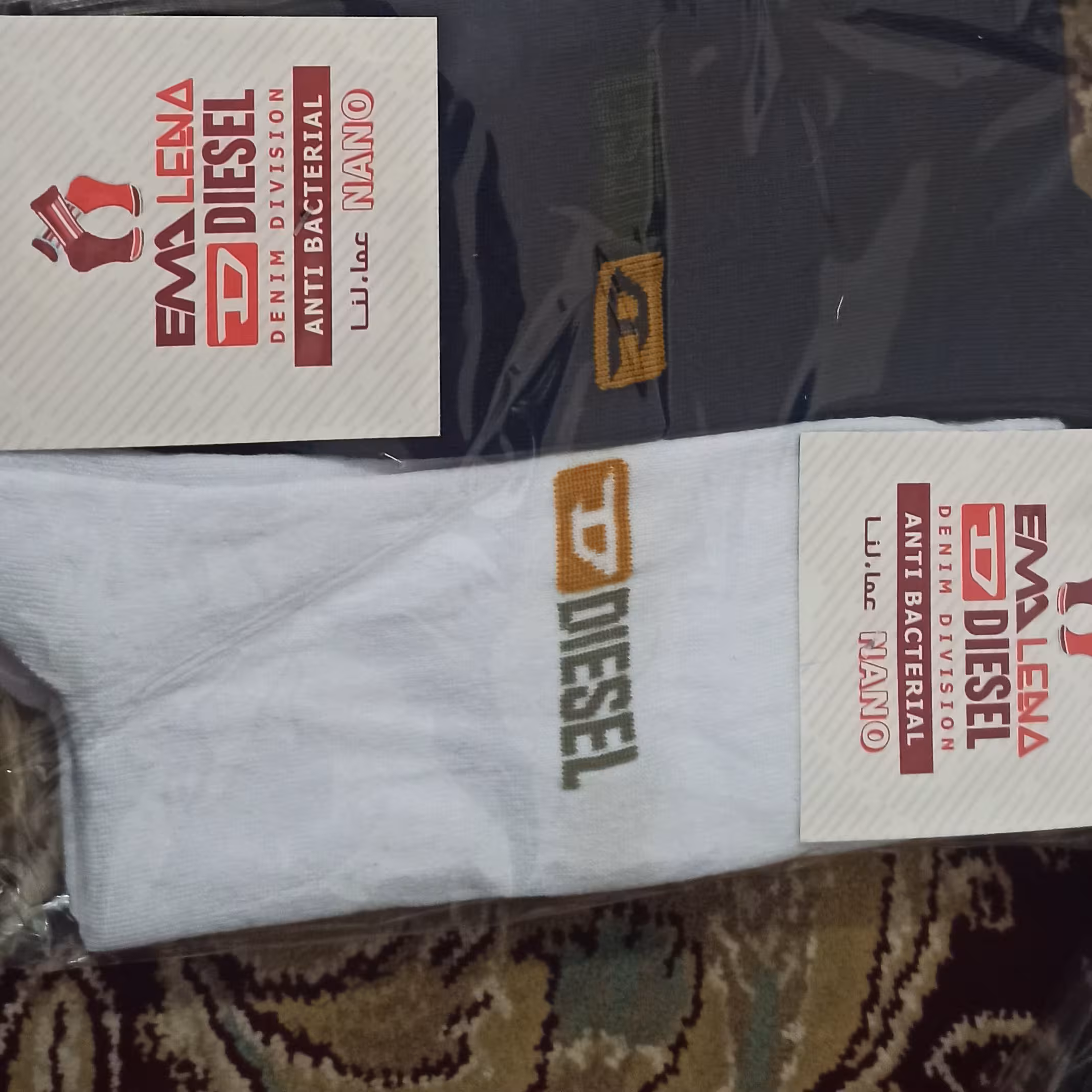 جوراب مردانه یک جفت جنس نخی اعلا کامپیوتری نانو