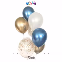 پک 8عددی آبی طلایی