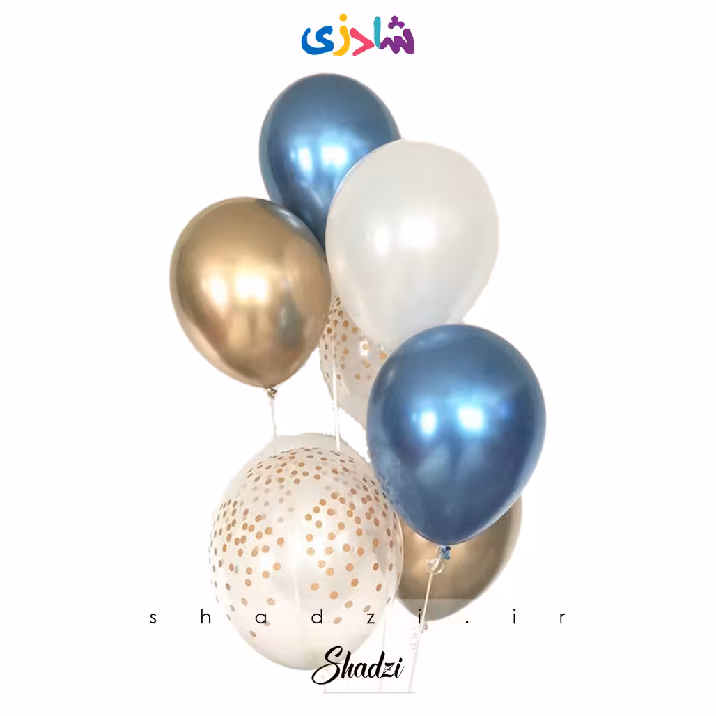 پک 8عددی آبی طلایی