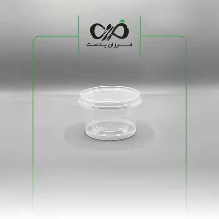 ظرف یکبار مصرف مایکروویوی گرد 310cc پولاد پویش با درب (300عددی)