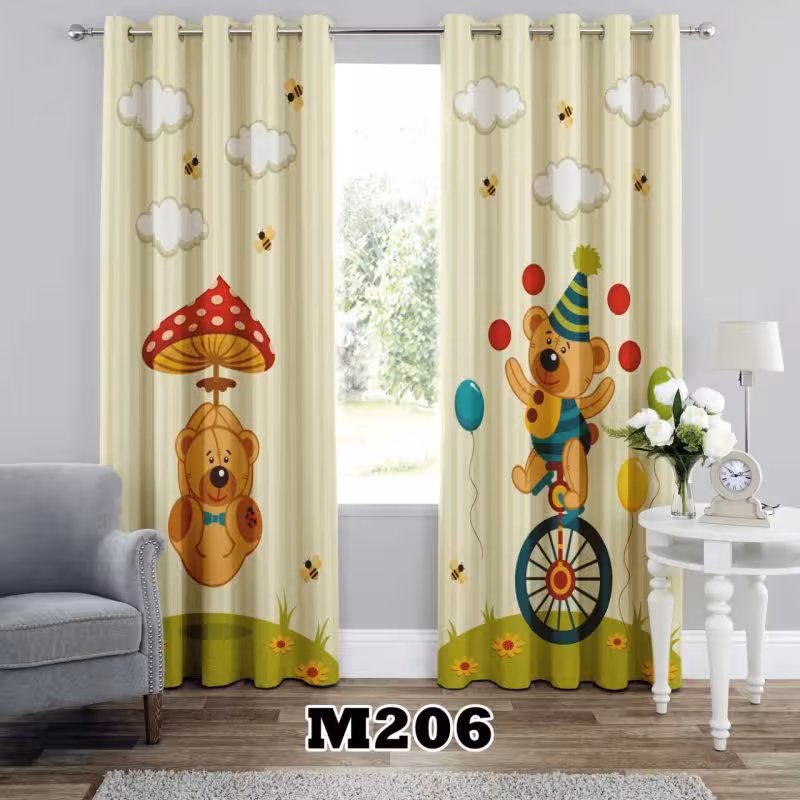 پرده سه بعدی طرح خرس