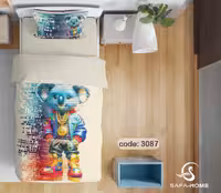 سرویس لحاف یکنفره کودک طرح متیو کد 3087