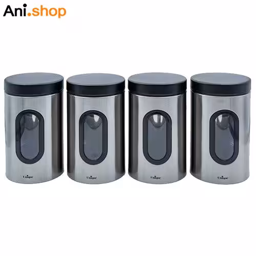 قوطی پنجره دار 1.8 لیتر استیل مدل UN-5980 کد 138