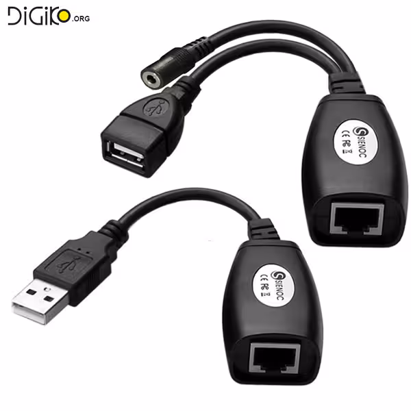 دستگاه افزایش طول کابل USB توسط تک کابل شبکه تا 60 متر (مارک فرانت) ورژن 2