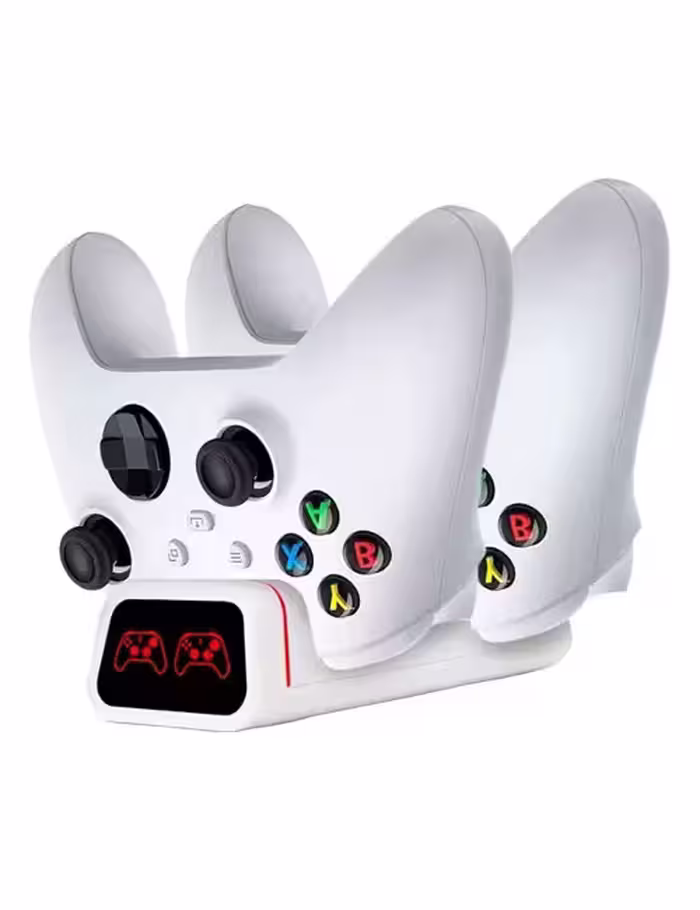 پایه شارژ دسته ایکس باکس دابی مدل TYX-19006X سفید به همراه دو باتری قابل شارژ
