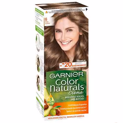 کیت رنگ مو فرانسوی گارنیر Garnier شماره 6 رنگ کاراملی تیره 40 میل