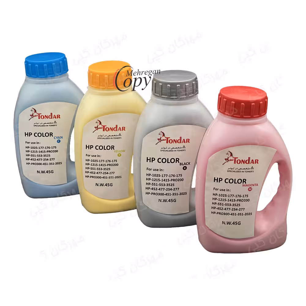 سری (4عدد) تونر شارژ پرینتر لیزری رنگی اچ پی hp 1025/452 تندر