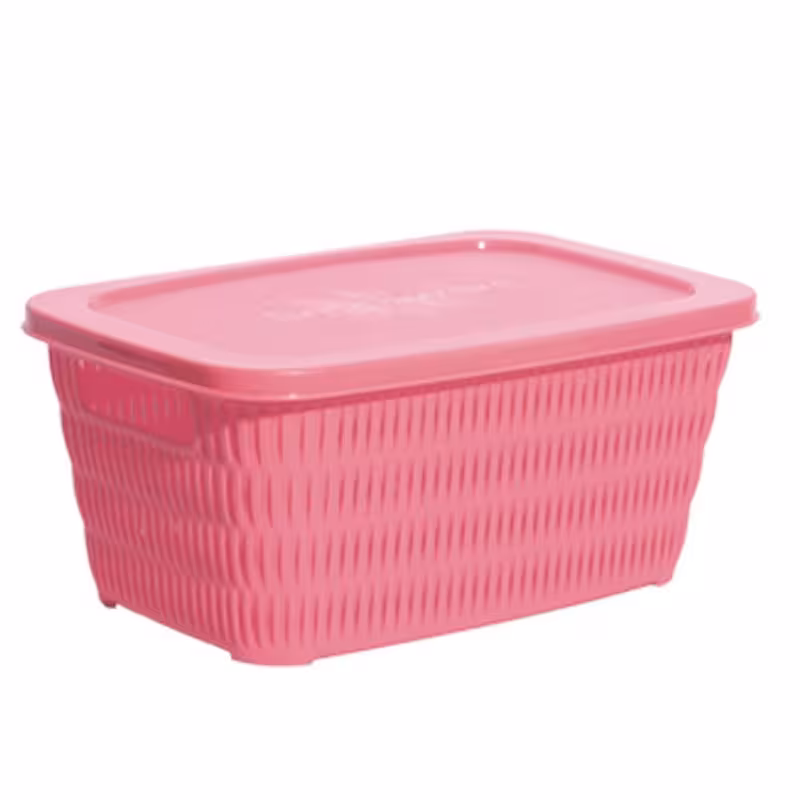 سبد بامبومستطیل دربدار 1 لیمون الوان