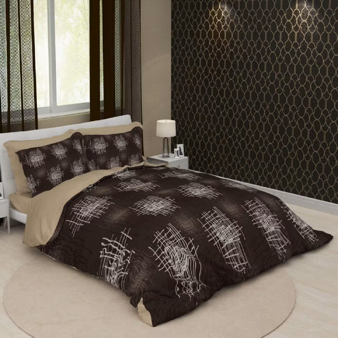 سرویس لحاف روتختی ترکسان کد D194 دو نفره 6 تکه