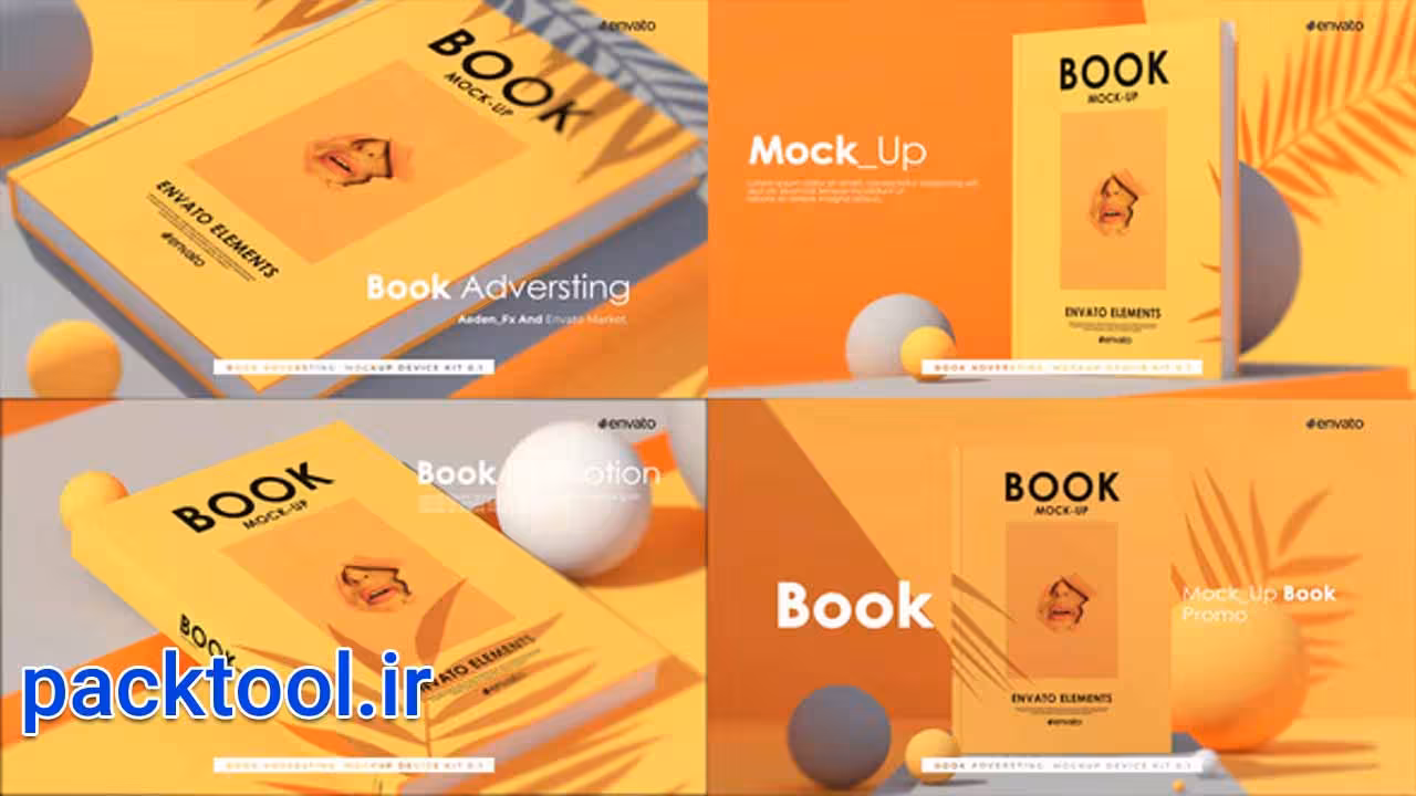 دانلود پروژه آماده پریمیر تیزر تبلیغاتی کتاب Book Advertising Mockup - پک تول