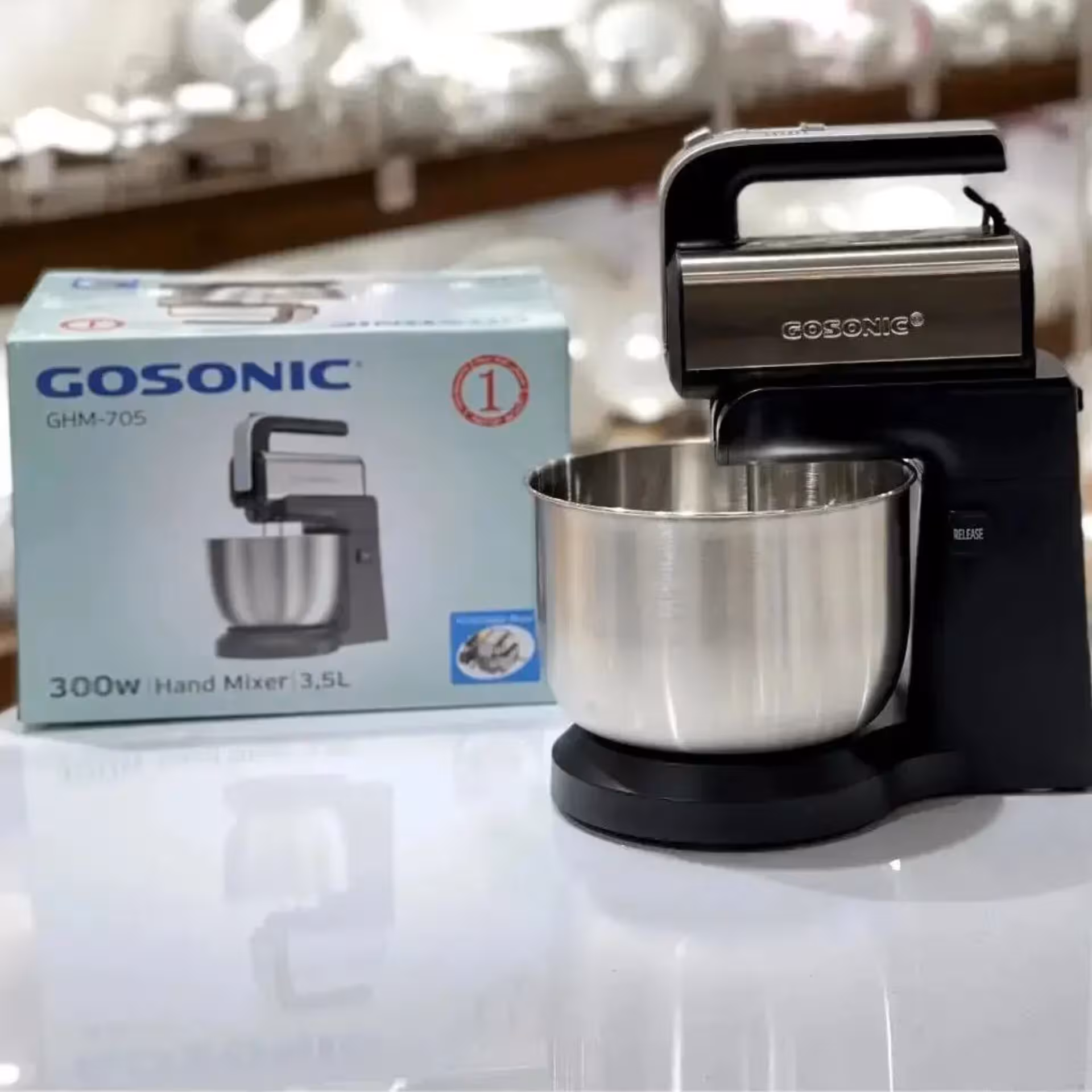 همزن کاسه دار گوسونیک مدل GHM705 رنگ مشکی سیلور