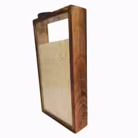 بانکه حبوبات چوب و شیشه کتابی سایز 3