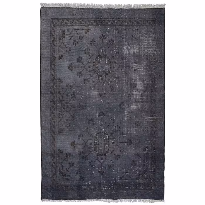 فرش وینتج دستبافت رنگ شده یک و نیم متری