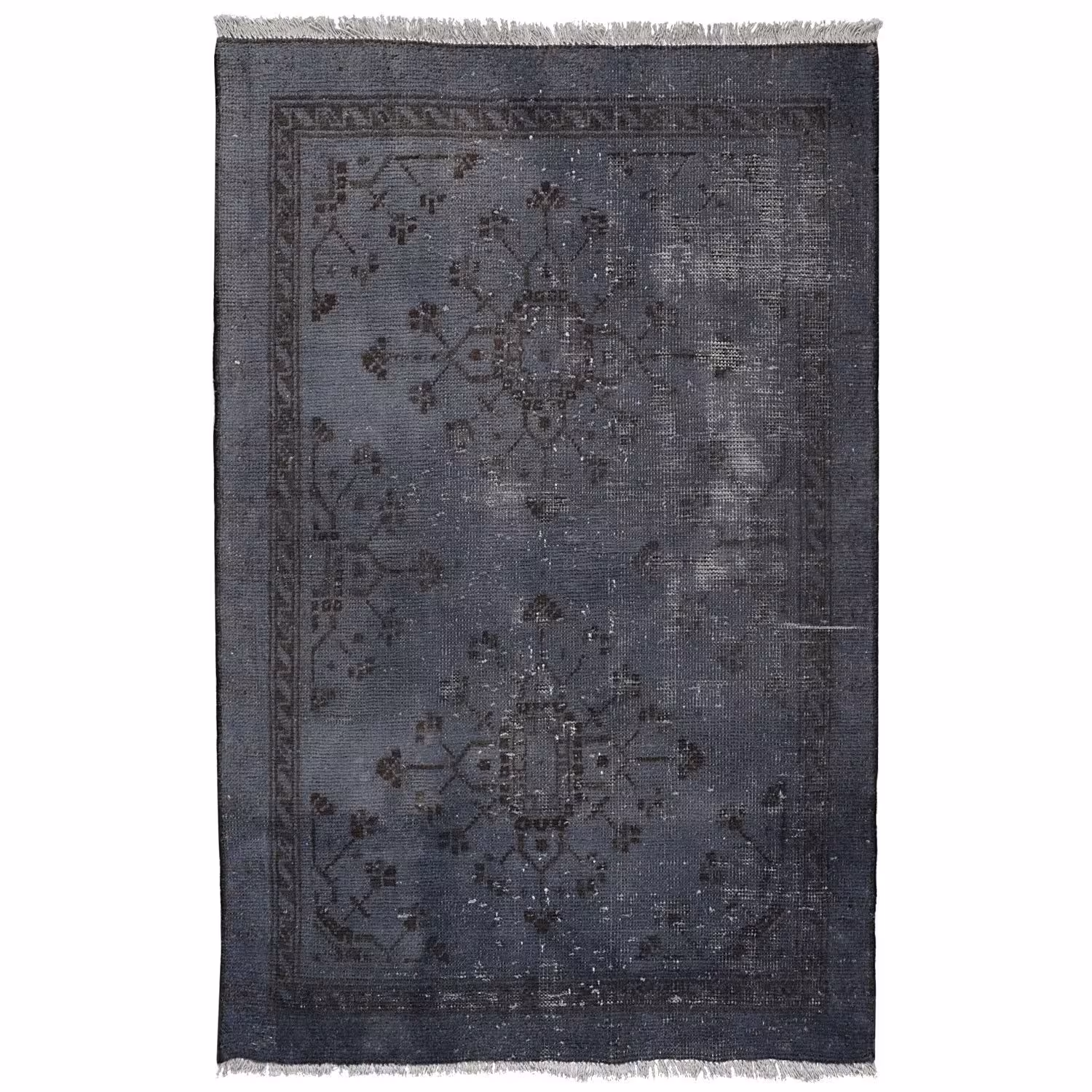 فرش وینتج دستبافت رنگ شده یک و نیم متری