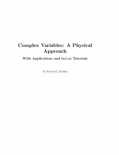 خرید و دانلود نسخه کامل کتاب Complex variables: A physical approach with applications and MATLAB tutorials
