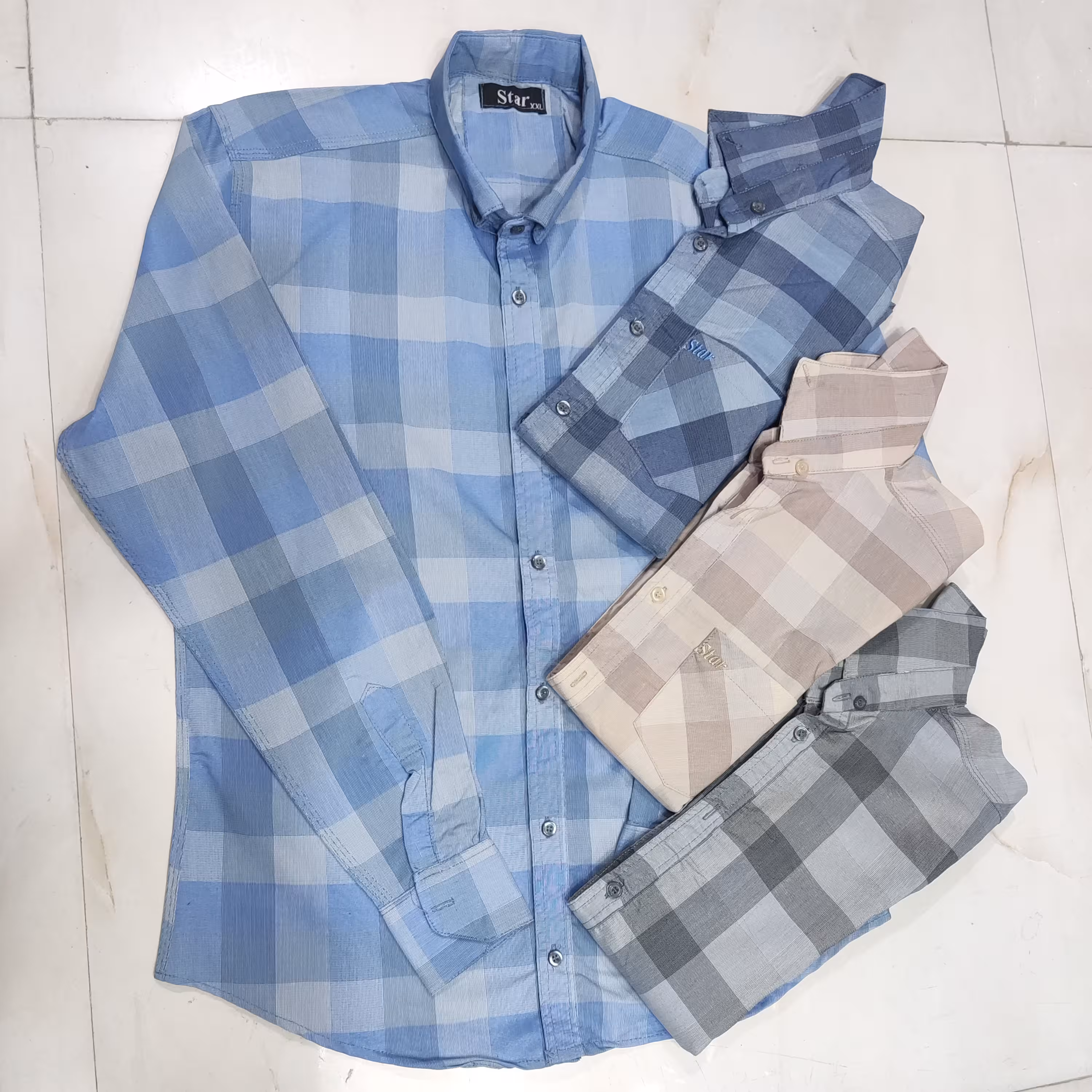 پیراهن مردانه اندامی تک جیب کد5028