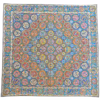 رومیزی مربع ترمه ابریشم کد TRM176