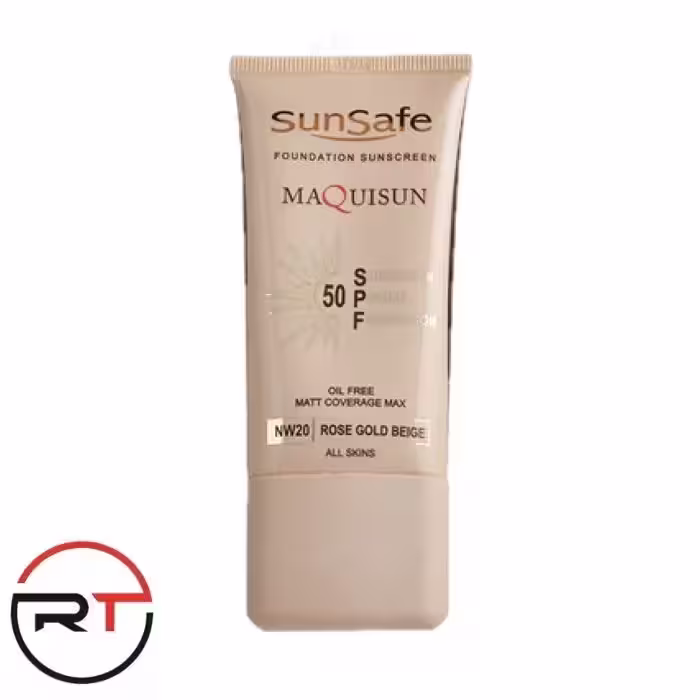 ضد آفتاب بژ رز گلد SPF50 فاقد چربی NW20 سان سیف