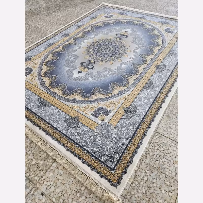 فرش 9متری 700شانه ماشینی کاشان طرح کارن کرم(باارسال رایگان)