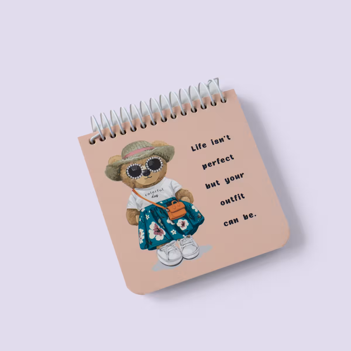 دفترچه مربع خط دار خرس دختر کیچ بوک (KITSCH BOOK)