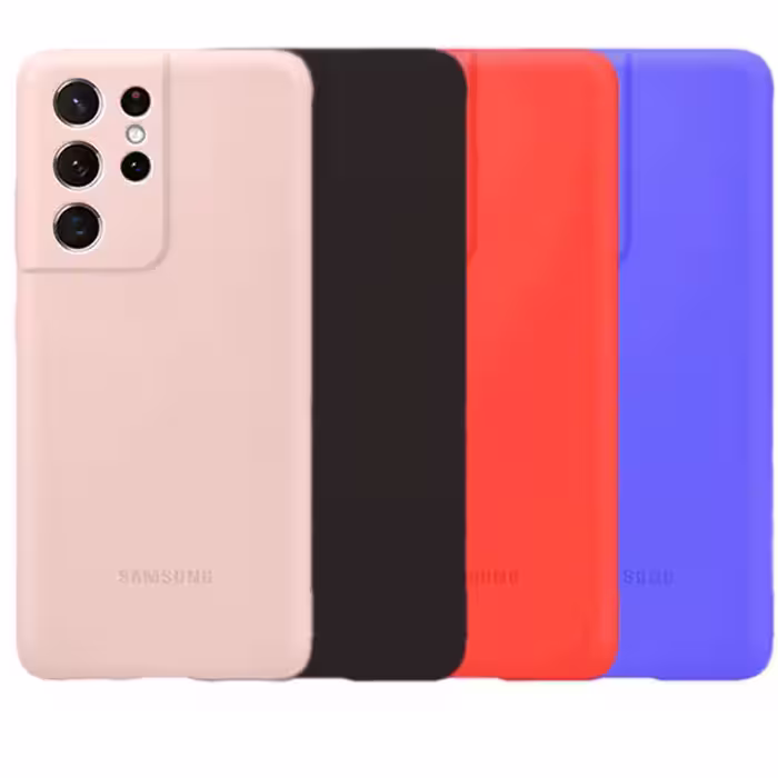قاب سیلیکونی محافظ لنزدار سامسونگ Silicone Case Samsung Galaxy S21 ultra