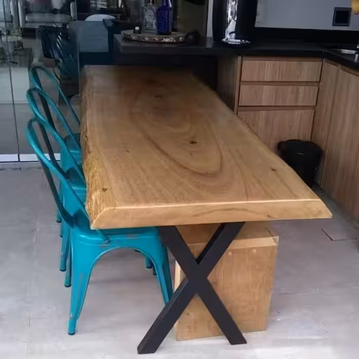 تک میز ناهارخوری چوب وفلز کد 11689