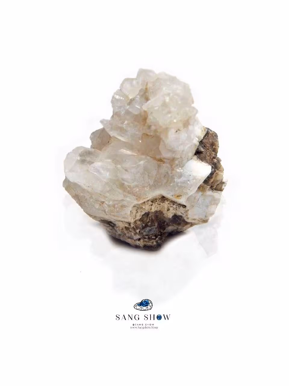 کریستال کوارتز بر روی بستر نمونه ویژه و اصل و معدنی S649