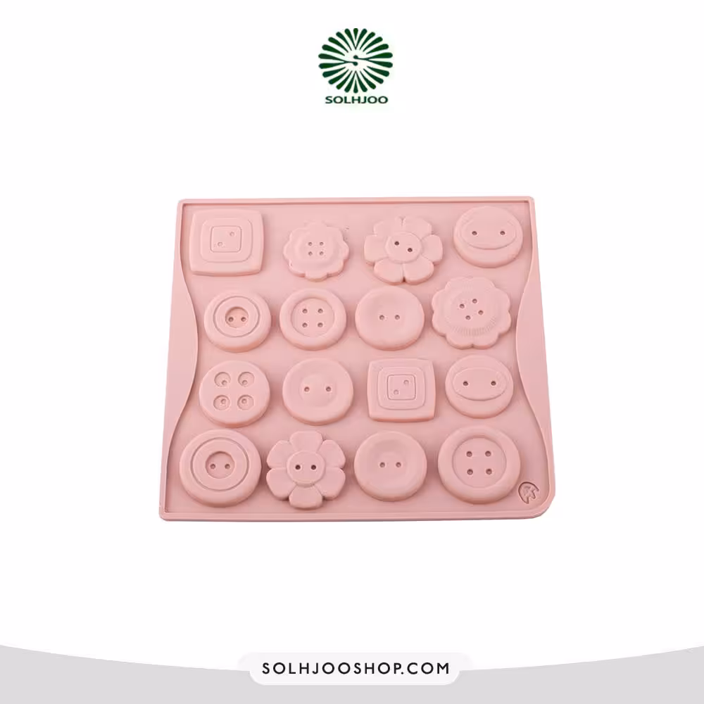 قالب سیلیکون دکمه 16 خانه