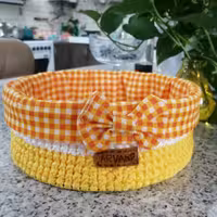 سبد نان مکرومه بافی اندازه 22 سانتی متر