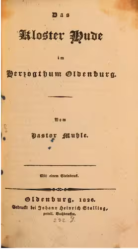 خرید و دانلود نسخه کامل کتاب Das Kloster Hude im Herzogthum [Herzogtum] Oldenburg