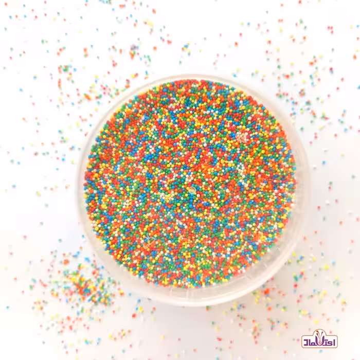 ترافل توپی رنگی 500 گرمی اعتماد تازه و بسته بندی سطلی | amazonchi