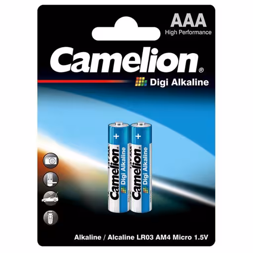 باتری نیم قلمی دی جی آلکالاین کملیون LR03-BP2DG