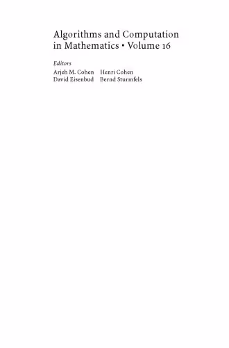 خرید و دانلود نسخه کامل کتاب Computing in algebraic geometry: A quick start using SINGULAR