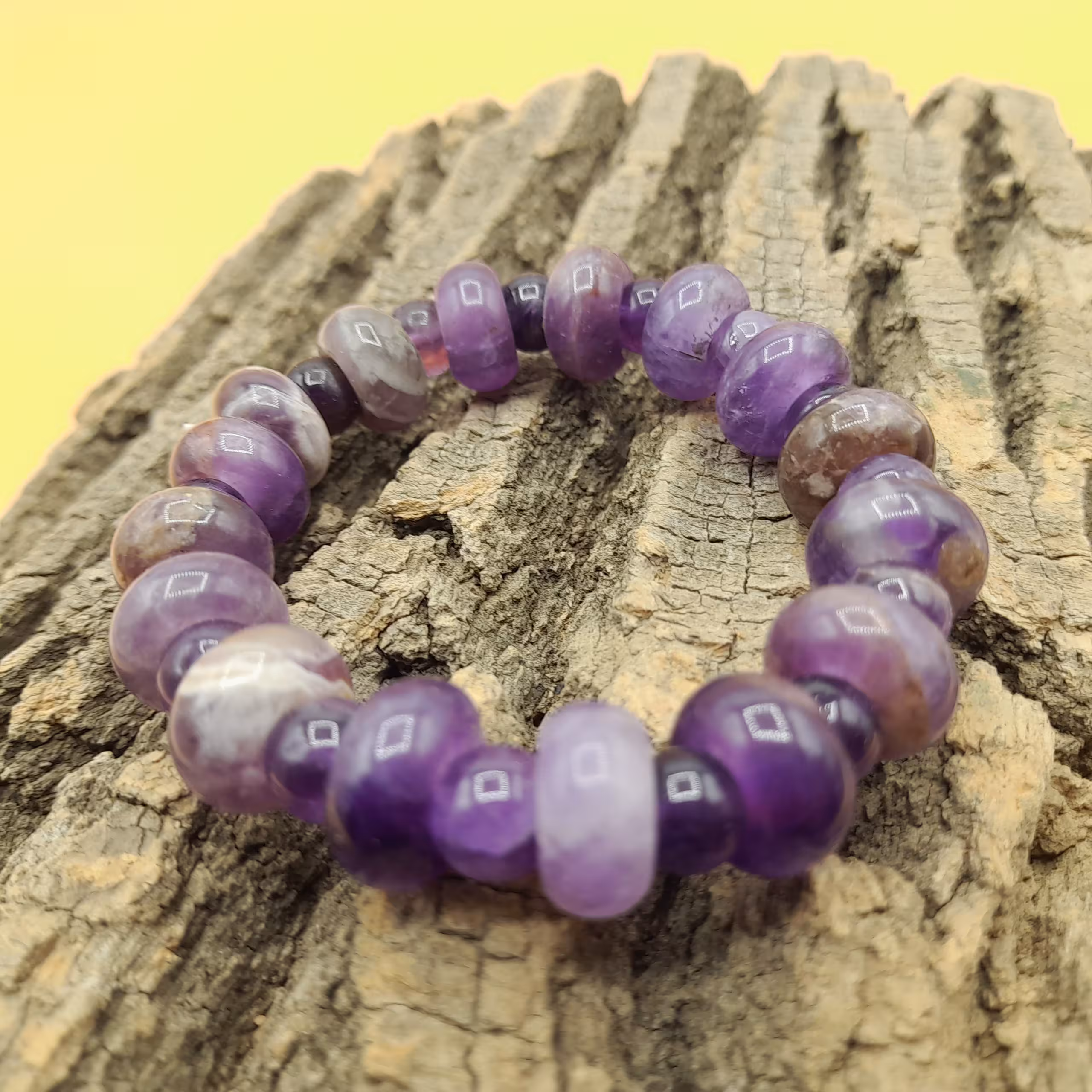 دستبند سنگ آمیتیست کد 310147