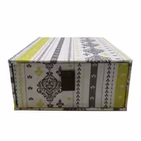 سولینا جعبه کشویی طرح دار زرد طوسی