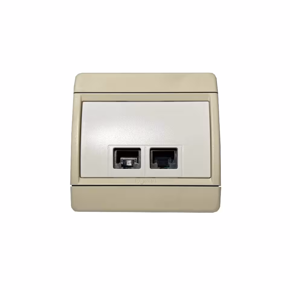 پریز شبکه دو پورت لگراند مدل کلاب rj 45 double socket