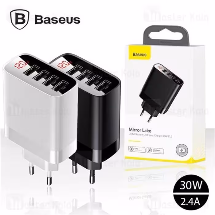 شارژر دیواری بیسوس Baseus Mirror Lake Charger CCJMHB-B01 30W چهار پورت