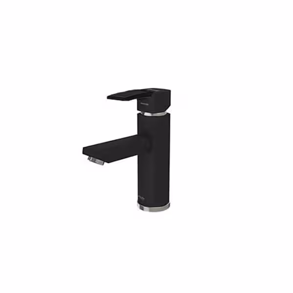 شیر روشویی شودر مدل یونیک پلاس مشکی کروم