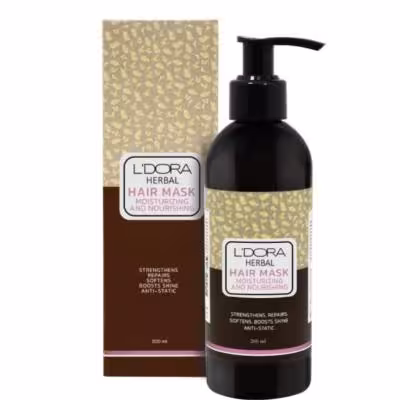 ماسک گیاهی نرم‌کننده و تقویت‌کننده موی سر لدورا هربال یاهلث نوشن